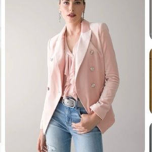 Light pink velvet Blazer WHBM